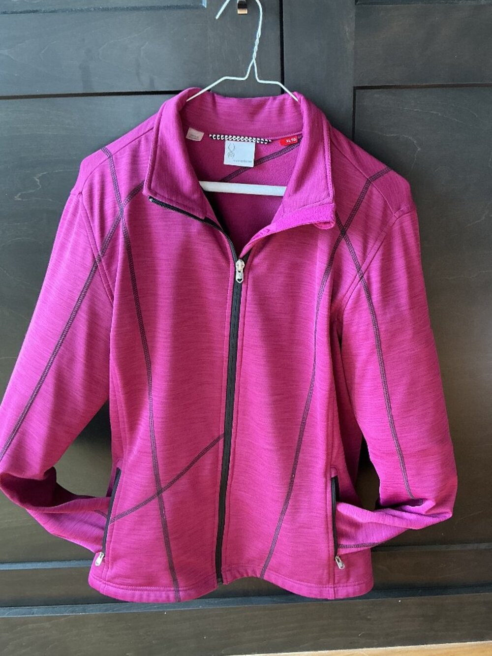 Spyder zip-up long-sleeved outerwear/athletic jacket